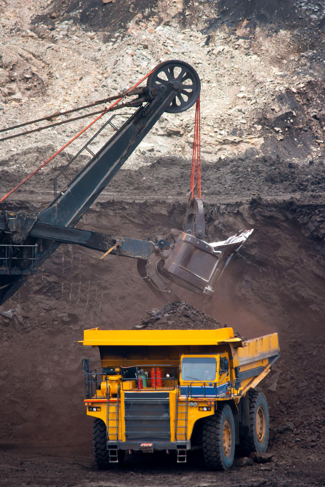 mining vehicle at mine